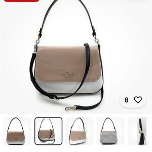 Kate Spade Staci Saffiano Fold Over Multicolored Bag